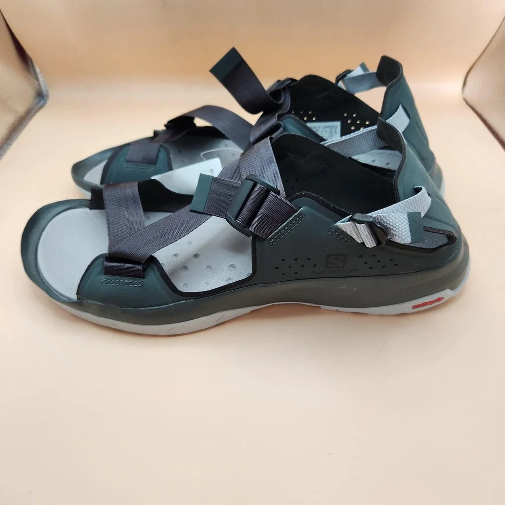 Salomon Tech Sandal Mens Size 11 Gray Outdoor Hiking Adjustable Strap Sandals